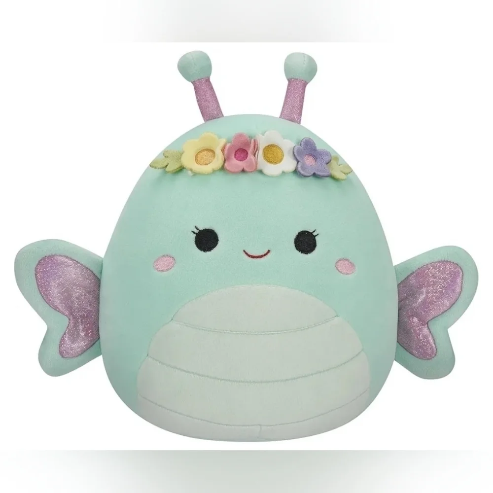 NWT Squishmallow Reina The Butterfly With Flower Crown.